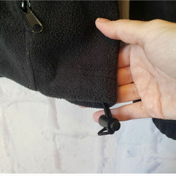 COLUMBIA Classic Full-zip Fleece Jacket Coat Black Medium - Picture 3 of 6